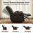 38'' Rustic Manual Rocker Recliner with Dual Cup Holders and Arm Storage for Living Room and Home Theater