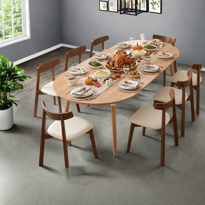 Ensembles de table de salle à manger extensible (doit inclure la table et la chaise), bois MDF moderne