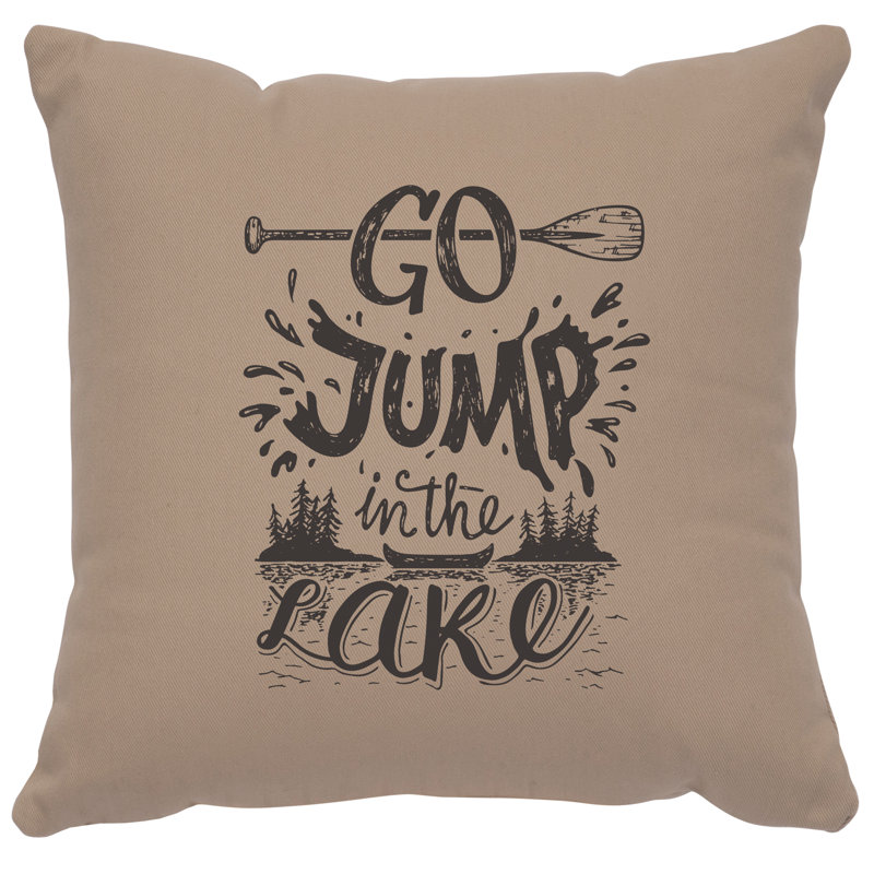 Coussin Wooded River Image - Jump in Lake - Albâtre en coton, Albâtre