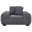 Chaise d'appoint rembourrée moelleuse avec siège en cascade et motif capitonné-683038178