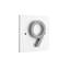 Floating Stand-Off 1-Number Horizontal Sign, White /W/ Silver Mondern Font Number-105269930