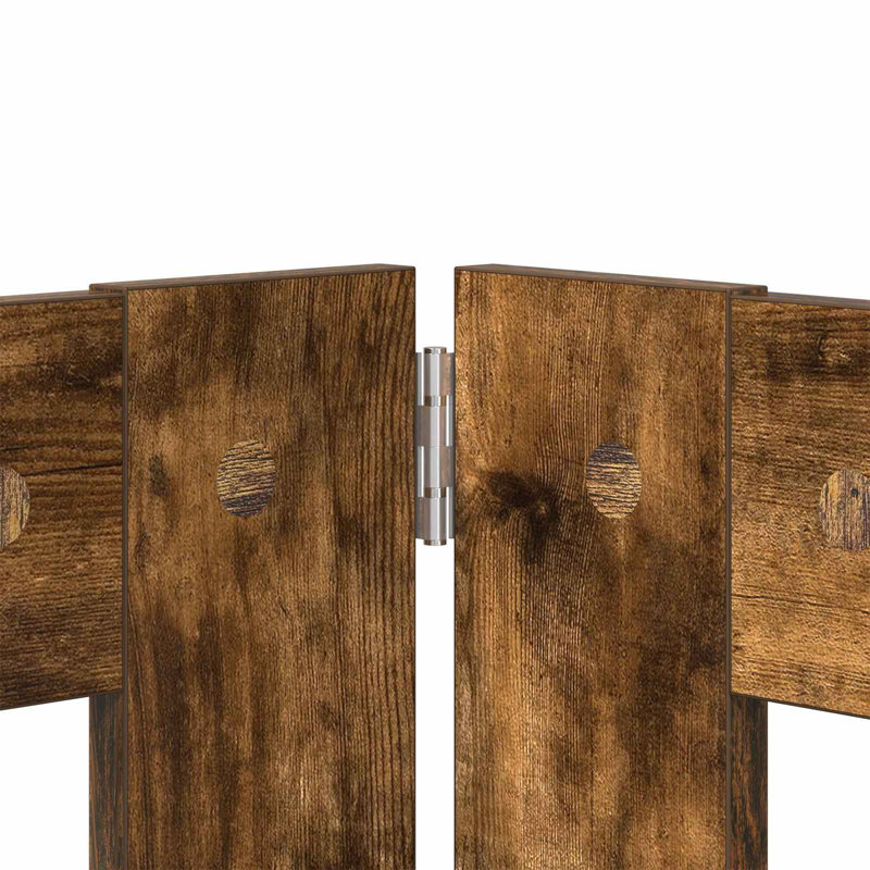 Pet Crate, 80cm H x 362cm W x 34cm D, Smoked Oak