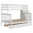 Solid Twin Over Full Wood Stairway Bunk Bed Frame With Trundle And Storage-438189666