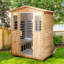 Sauna d'extérieur à infrarouge lointain à quatre places pour quatre personnes