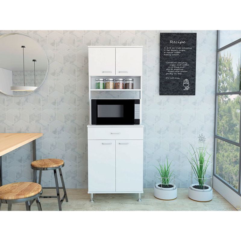 Armoire garde-manger à deux portes Pantac, Blanc