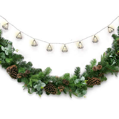 6' Garland Pre-Lit with 10 Warm/Clear Lights