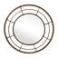 Miroir mural moderne en métal et verre avec cadre ajouré - Accent décoratif rond contemporain.-867420409