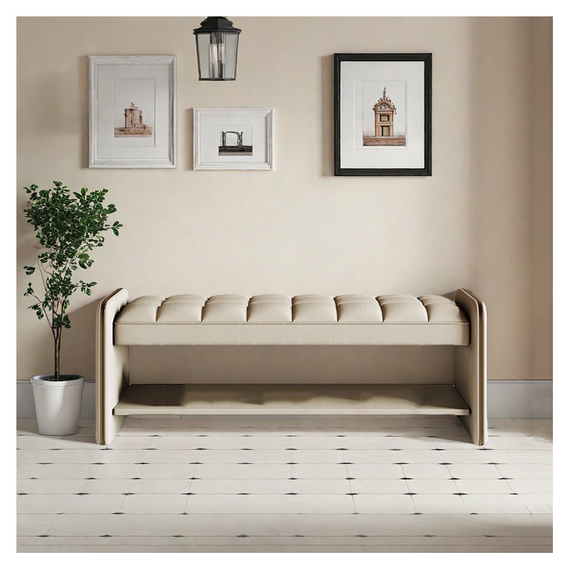 39.4 Simple And Practical Shoe Changing Stool, Beige