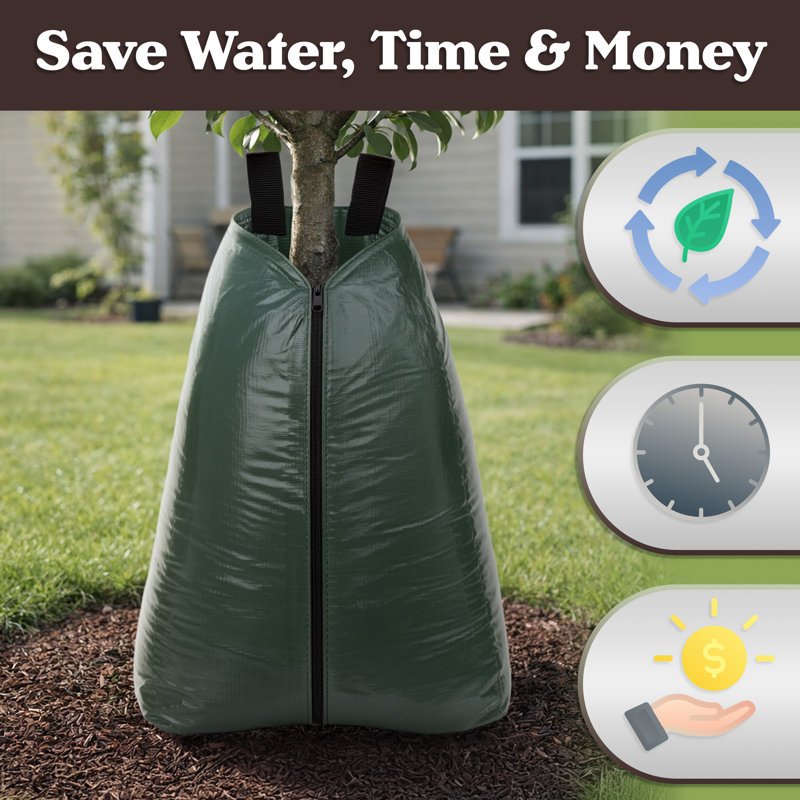 Sac d'arrosage pour arbres 20 gallons - Arrosage automatique en PVC robuste pour ciblage de racines profondes nouvellement planté ou établi - Sacs d'arrosage pour arbres 20 gallons par Pure Garden