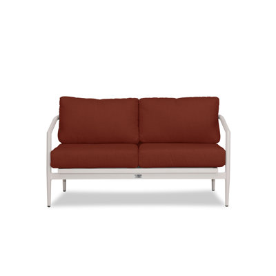 Delaine 56.5'' Wide Outdoor Loveseat with Sunbrella Cushions -  Joss & Main, 4E52906876F64B4592A542A6F0A5C14D