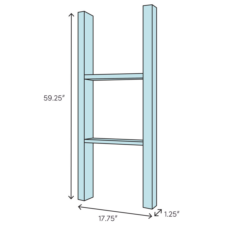 5 ft Blanket Ladder, Black