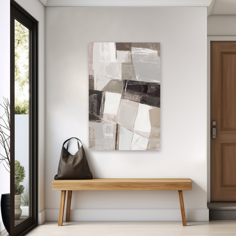 Moderne mosaïque moderne abstrait géométrique moderne, H 60 po x l 40 po