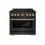 ZLINE Autograph 36" Paramount Dual Fuel Black Stainless Range Accents (SDRBZ-36-G)-884762277