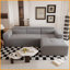 Canapé modulaire en L de 109 po à 3 places avec méridienne moderne, coussins et amp; Pas d'assemblage pour le salon-1820720105