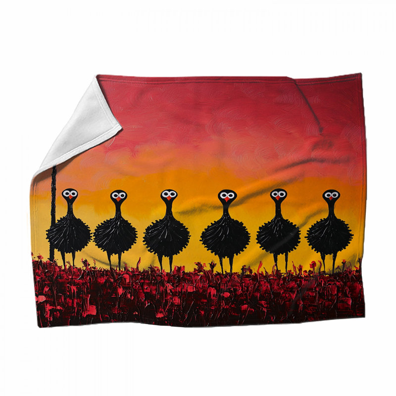 Jeté en polaire Emus - Jetés d'animaux pour canapés ou lits, L 68 po x H 80 po