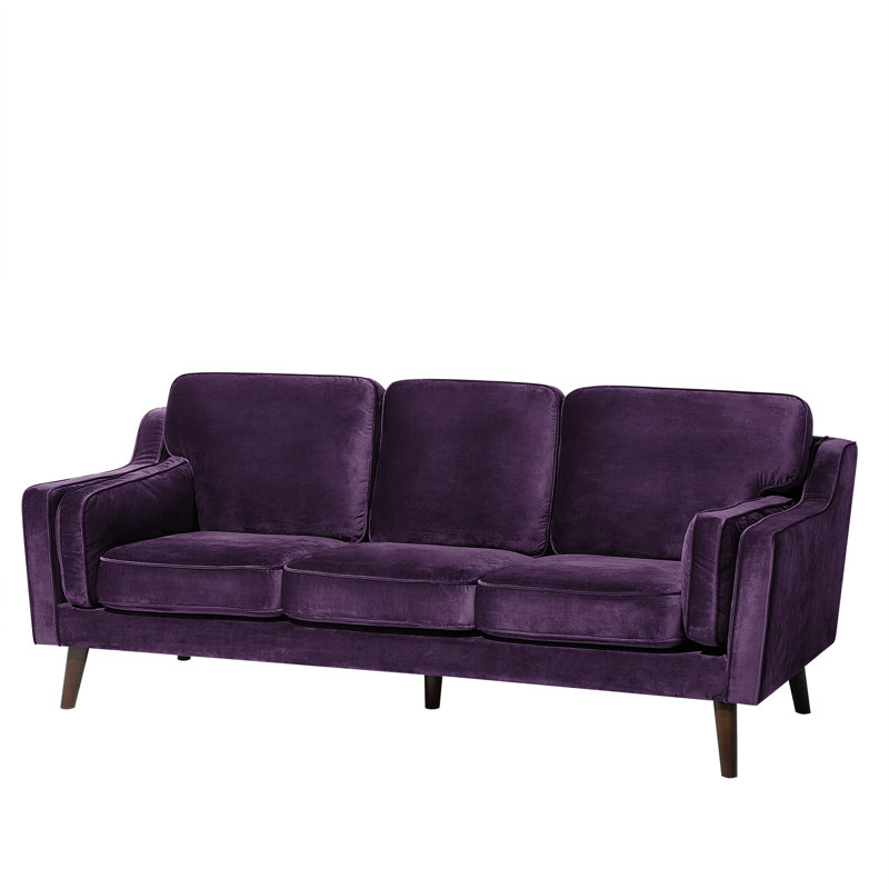 Forsyth 3 Seater Velvet Sofa, Purple