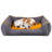 Luxury Pet Bed for Dogs & Cats, Grey & Mustard, 24.4 x 18.1 x 6.3 inches | 100% Polyester Outer Fabric, Ultra Soft Fiber Fill | Orthopedic Comfort, Stylish Design for Modern Homes, Perfect for All Pets-112985051-112985053