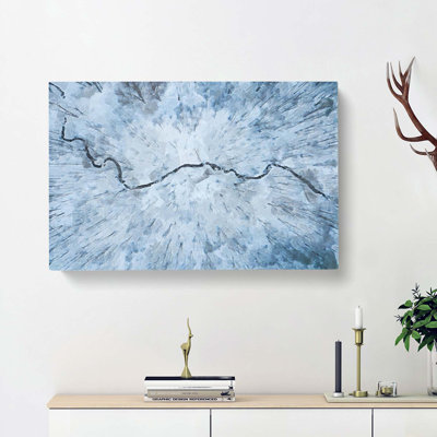 Passing By The Forest In Abstract - Wrapped Canvas