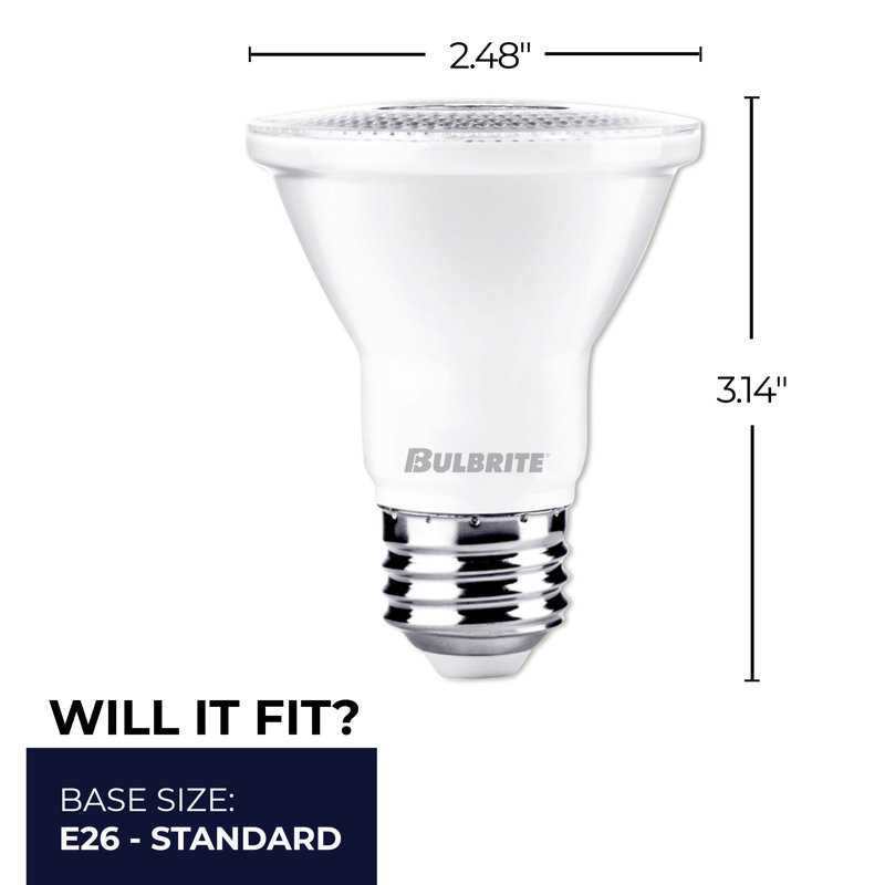 7 watts (50 watts équivalents), DEL PAR20, ampoule à intensité variable, culot E26 / moyen (standard), 4000