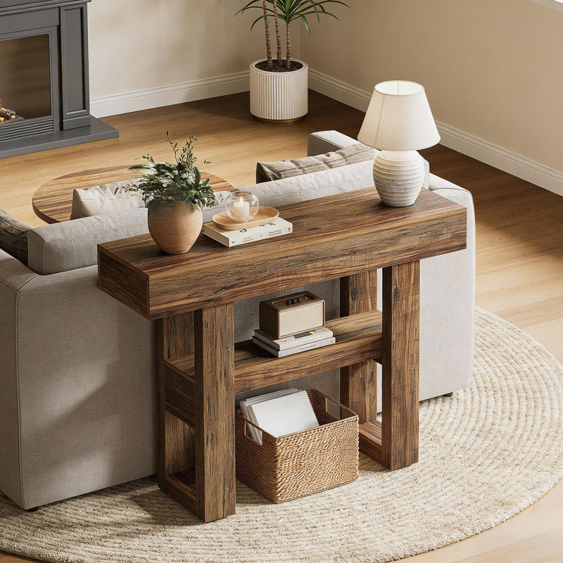 Table de canapé étroite, console