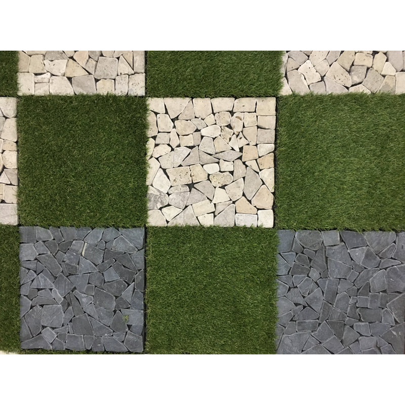 Dalle de pierre pour terrasse emboitable gris de 11,8 po x 11,8 po