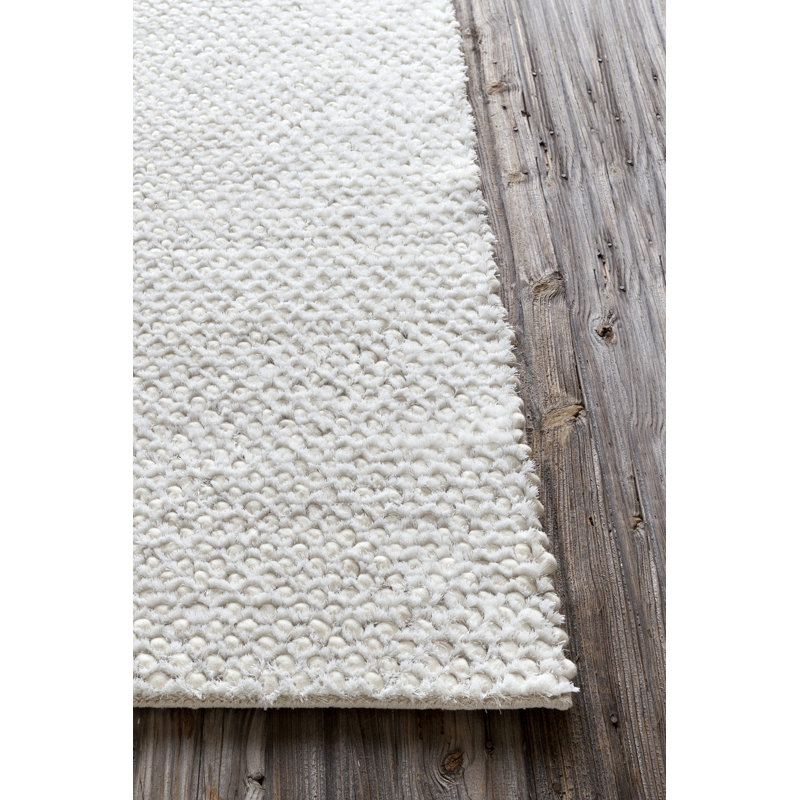 Strata White Area Rug, Rectangle 5' x 7'6", White