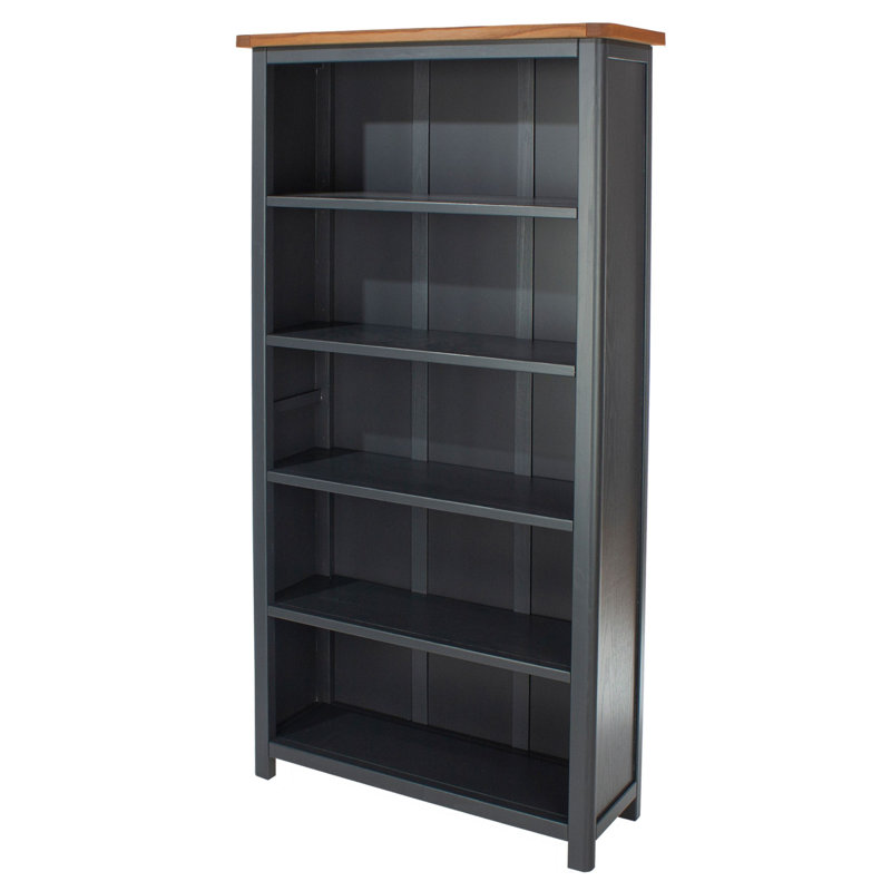Aulay Tall Bookcase, Midnight Blue, Adjustable Shelves, 180cm H x 90cm W x 30cm D