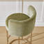 Tabouret de bar rotin en velours moderne avec repose-pieds, mousse haute résilience et base en métal à 360 °-131456456