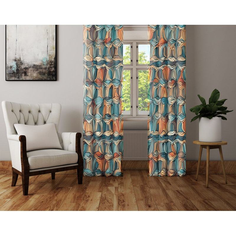 Semi Sheer Curtain Pair, 20" W x 61" L