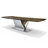 Evandros Walnut Metal Base Dining Table-61053991