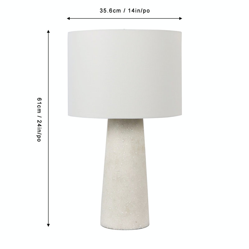 Lampe de table en pierre Gemia, H 24 po x l 14 po x P 14 po