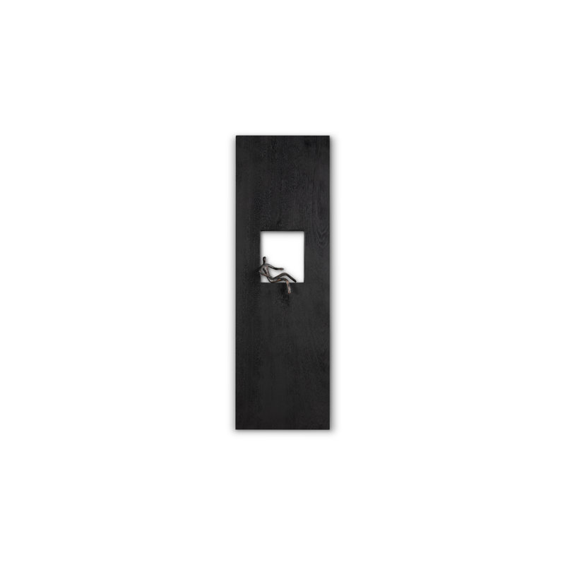Black Metal Lounging Figure Wall Decor, 34"