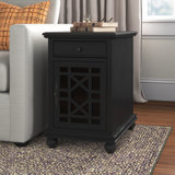 Ahmara End Table with Storage and Built-In Outlets