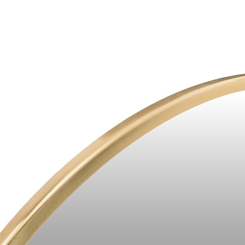 Miroir mural rond en métal Adelina, Gold
