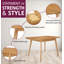 Ahwahnee Extendable Oak Oval Solid Wood Base Dining Table-1479804826