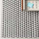 Addy Handmade Black, White Rug