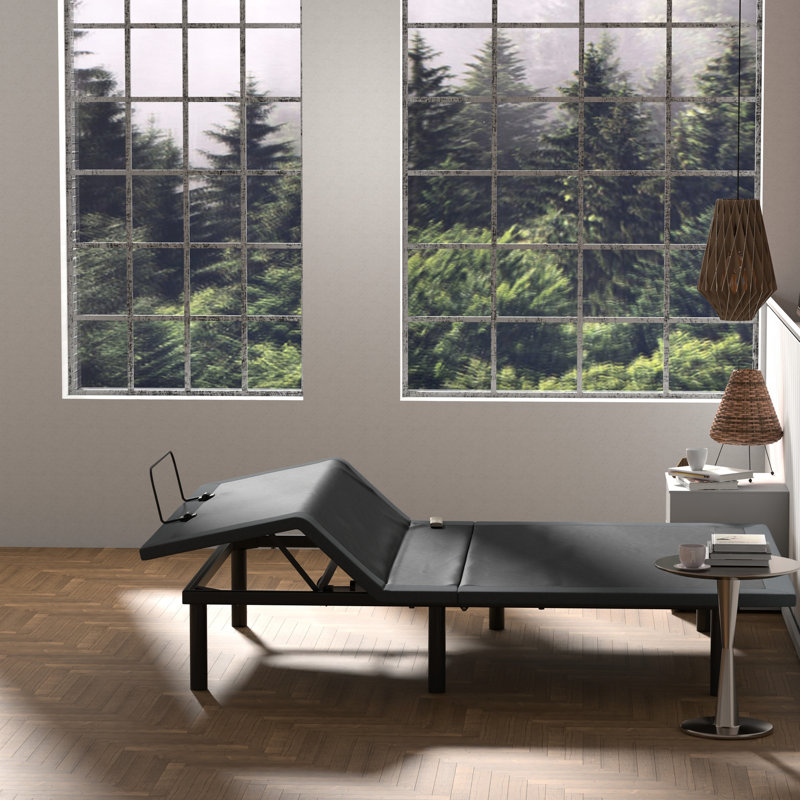 Queen Size Adjustable Btx4 Bed Base - Head And Foot Adjustment, Woven & Non-Woven Upholstery, 61 In Positioning, Wireless Control, In. Package Depth,