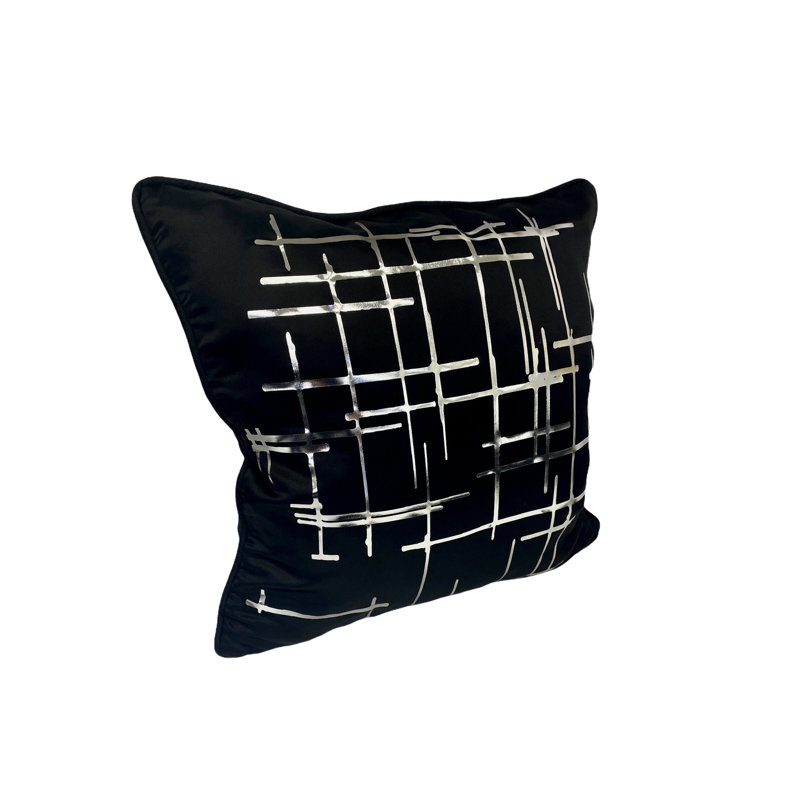 Paire de satin blanc croisé noir satiné Duchesse, Noir / blanc