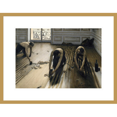 «The Floor Scrapers» par Gustave Caillebotte - Estampe numérique encadrée