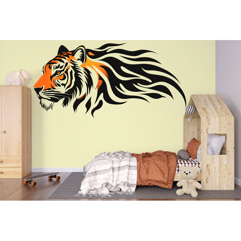 Papier peint tigre, motif animalier moderne, art mural de bureau, motif de décoration 332Mv, H 16 po x l 9 po