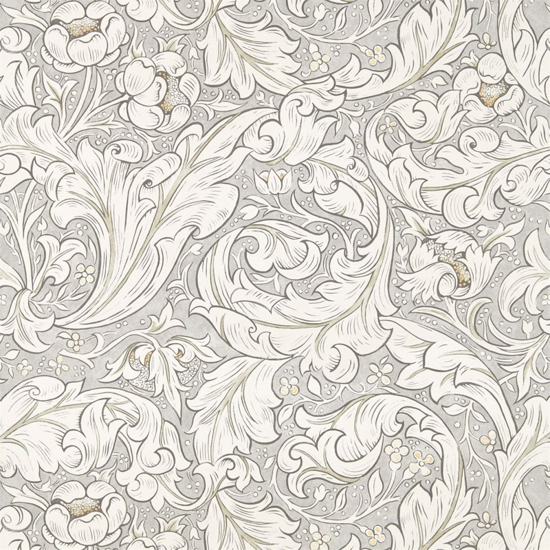 Pure Bachelors Button Wallpaper, Stone/Linen