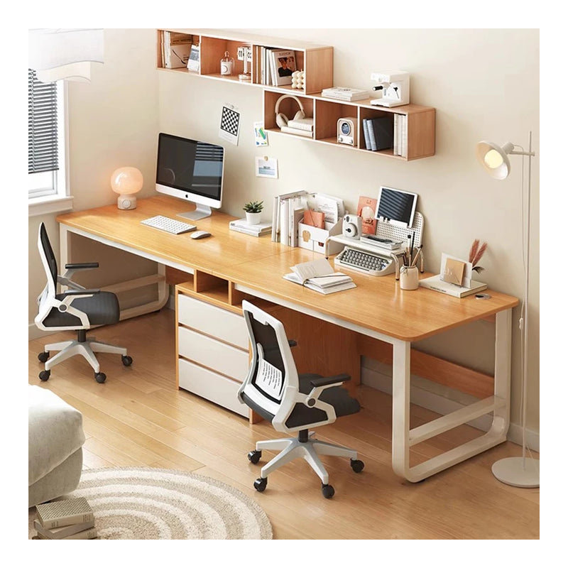 Nahman Rectangle Computer Desk, Yellow/White, 29.33cm H x 94.48cm W x 19.68cm D
