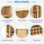 Armoire à vin cannelée avec support à vin à 8 grilles, 5 tablettes réglables à 5 niveaux, 2 porte-verres, 4 espaces de rangement cachés et portes coulissantes-366206540