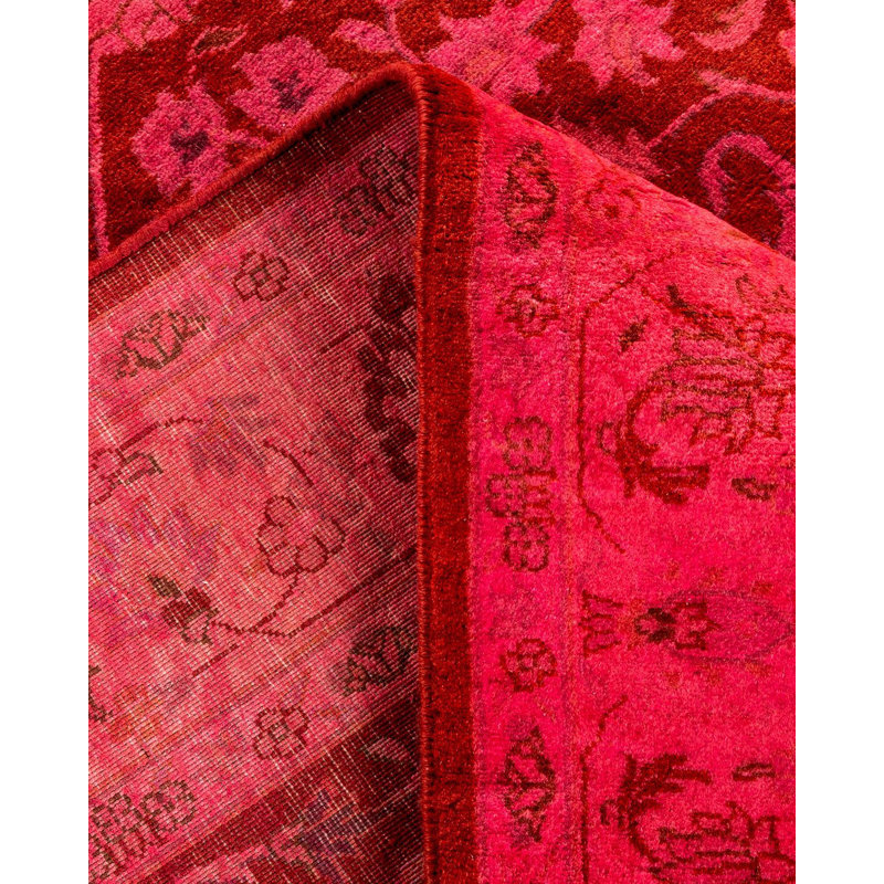 Tapis unique noué à la main Weirsky - rose Weirsky