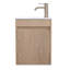 Meuble-lavabo de 16 po avec lavabo en résine et portes à fermeture douce