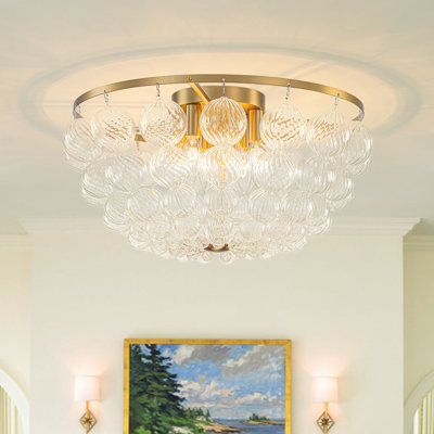 Plafonnier semi-encastré 6 lumières