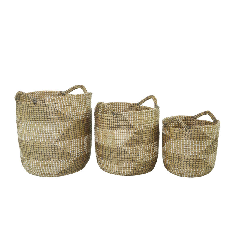 3 Piece Wicker Basket Set