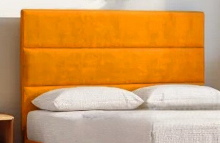 Upholstered Divan Bed with Mattress, Kingsize (5'), Mustard