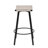 Counter Height Bar Stools Backless Handwoven Kitchen Dining Chairs With Round Footrest Set Of 2 PVC Weaving Pub Stool For Indoor & Outdoor (Black & Creamy White)