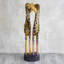 Ghanaian Kissing Giraffes Wood Sculpture